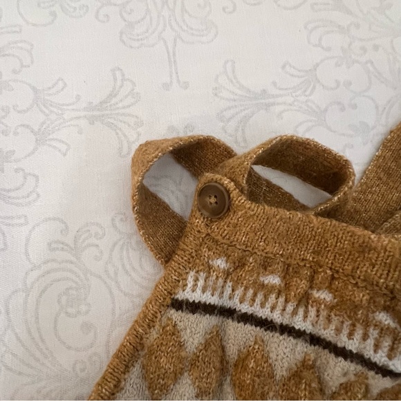 ZARA Jacquard Southwestern Knit Overalls Size 4-5 Years - Picture 4 of 14